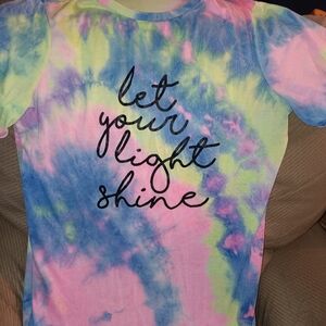 SHEIN Multicolor Tie-Dye Graphic Printed Shirt 2X